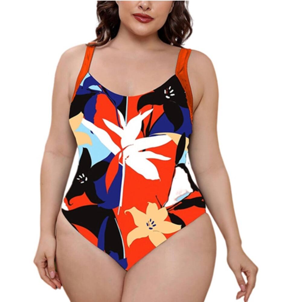 Women's One Piece Tummy Control Swimsuit- Size Large
